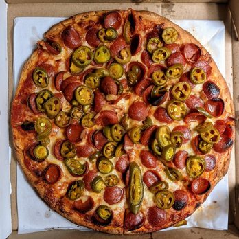 Sub Delicious - a pepperoni and jalapeno pizza - Pizza Near Me - Lockport, New York Sub Delicious - a pepperoni and jalapeno pizza - Pizza Near Me - Lockport, New York