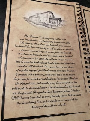 Menu photo 5 Windsor Mill Tavern Windsor, CO