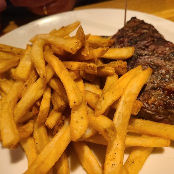Applebee's Grill + Bar - Steak on a regular plate, not bourbon street style like we ordered. Fries were cold. - American Near Me - Augusta, Georgia Applebee's Grill + Bar - Steak on a regular plate, not bourbon street style like we ordered. Fries were cold. - American Near Me - Augusta, Georgia