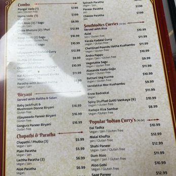 SouthIndieS - Menu - Indian Near Me - Sunnyvale, California SouthIndieS - Menu - Indian Near Me - Sunnyvale, California