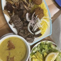 1/2&1/2 Shawarma Plate Lentil Small Turshi 1/2&1/2 Shawarma Plate Lentil Small Turshi