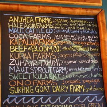 Flatbread Company - local farms and companies used at Flatbread - Pizza Near Me - Paia, Hawaii