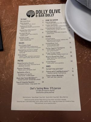 Menu photo 1 Dolly Olive Portland, OR