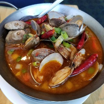 Purple Dot Cafe - Clams in Thai flavor broth - Dim Sum Near Me - Seattle, Washington Purple Dot Cafe - Clams in Thai flavor broth - Dim Sum Near Me - Seattle, Washington