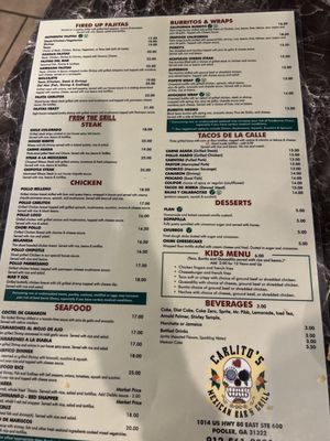 Menu photo 2 Carlito’s Mexican Bar and Grill Pooler, GA Menu photo 2 Carlito’s Mexican Bar and Grill Pooler, GA