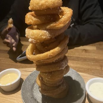 Yard House - Onion rings Onion Ring Tower - New American Near Me - Yonkers, New York