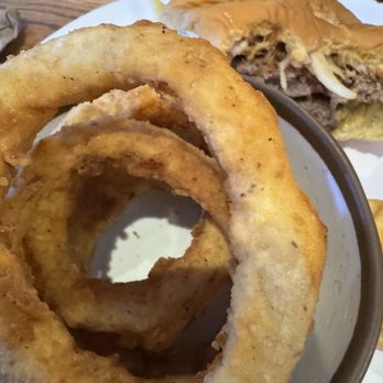 Providence Road Sundries - Good and crispy onion rings with burger chili, slaw and onions - Sports Bars Near Me - Charlotte, North Carolina Providence Road Sundries - Good and crispy onion rings with burger chili, slaw and onions - Sports Bars Near Me - Charlotte, North Carolina
