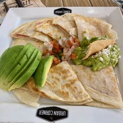 Urban Corner - Ham and cheese quesadilla with fresh avocado (and a wee bit of guac, which came with the dish). GREAT breakfast option.