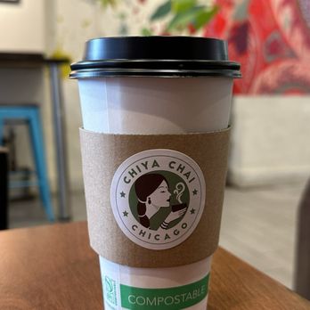Chiya Chai - a cup of coffee on a table - Cafes Near Me - Chicago, Illinois
