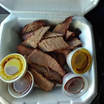 Dented Face Brewing - Brisket with little to no smoke ring. - Barbeque Near Me - Delta, Colorado