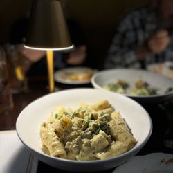 Benny’s - Pistachio creame rigatoni!!  I hear it's reviewed in the latest Baltimore Magazine