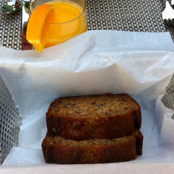 The Chanric Inn - Buttermilk banana bread to start with fresh orange juice - Bed & Breakfast Near Me - Calistoga, California