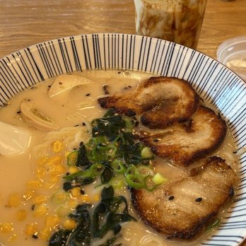 Mirin Fusion Kitchen - Japanese Ramen with pork and Tiger Boba Milk Tea - Asian Fusion Near Me - Augusta, Georgia