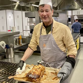 The CIA at Copia - Beef Wellington just out of the oven. Yeah I burned it a little. - Cooking Schools Near Me - Napa, California The CIA at Copia - Beef Wellington just out of the oven. Yeah I burned it a little. - Cooking Schools Near Me - Napa, California