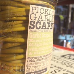 Uber Herbal - June's Seasonal Small Batch Wonder was Pickled Garlic Scapes.