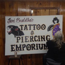 Jimi Buddha's Tattoo  Emporium - Our New Sign