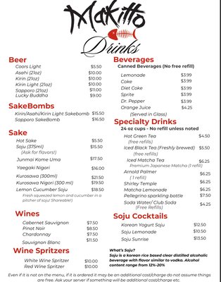 Menu photo 2 Makitto Sushi Mesa, AZ Menu photo 2 Makitto Sushi Mesa, AZ