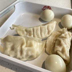 Pork dumpling and quail eggs