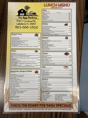 Menu photo 6 The Egg Factory Lakeland, FL Menu photo 6 The Egg Factory Lakeland, FL
