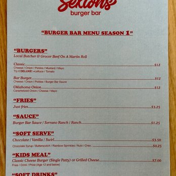Sexton's Burger Bar - Menu - Burgers Near Me - Columbus, Ohio Sexton's Burger Bar - Menu - Burgers Near Me - Columbus, Ohio