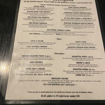 S/T Hooligan's - Menu - Cajun/Creole Near Me - Seattle, Washington