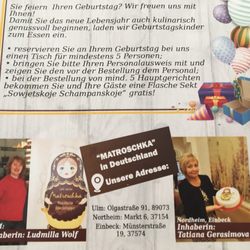 Matroschka - Es gibt sogar mehrere Restaurant-Standorte