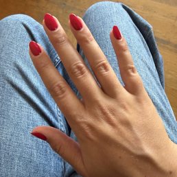 Red gel manicure