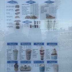 Fosters Freeze - Menu