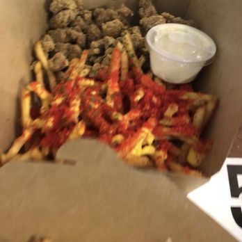 Zero Degrees - Was supposed to be Popcorn chicken and hot Cheeto fries but it tasted like cold fish and hard fries. - Bubble Tea Near Me - Plano, Texas