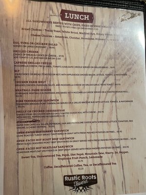 Menu photo 7 Rustic Roots Tavern Jermyn, PA