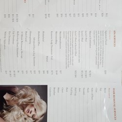The Salon Professional Academy Salon - Menu