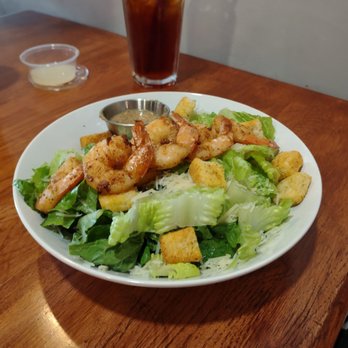 Bulrushes - Caesar salad with grilled shrimp - Cafes Near Me - Prince Frederick, Maryland