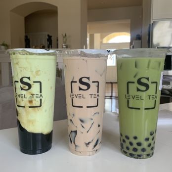 S Level Tea - Avocado smoothie, oolong milk tea with grass jelly and Thai green tea with boba - Sandwiches Near Me - Kent, Washington
