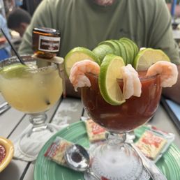 Best starters in town! Baja Shrimp Cocktail and El Jefe Margarita. Service can't be beat.