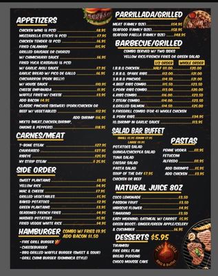 Menu photo 2 Fire Grill BBQ & Buffet Jersey City, NJ Menu photo 2 Fire Grill BBQ & Buffet Jersey City, NJ