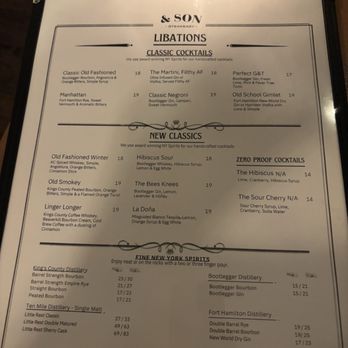 & Son Steakeasy - Speakeasies Near Me - New York, New York