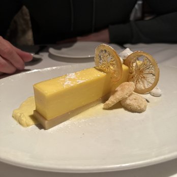 EPIC Steak - Lemon Bar, it's very pretty but the crust was soft, the texture was that of soft butter, and was kinda bland. - Steakhouses Near Me - San Francisco, California
