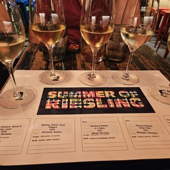 Terroir Tribeca - Summer of Riesling Flight of 5 - Wine Bars Near Me - New York, New York Terroir Tribeca - Summer of Riesling Flight of 5 - Wine Bars Near Me - New York, New York