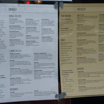 Bebemos - Outside menu - Music Venues Near Me - Wellington, WGN