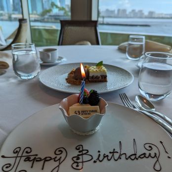 53 By The Sea - Happy birthday sorbet with the lemon tart in the background - Seafood Near Me - Honolulu, Hawaii 53 By The Sea - Happy birthday sorbet with the lemon tart in the background - Seafood Near Me - Honolulu, Hawaii