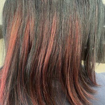 Ambreen's Salon - Beautiful red streaks by Maya - Hair Salons Near Me - Allen, Texas Ambreen's Salon - Beautiful red streaks by Maya - Hair Salons Near Me - Allen, Texas