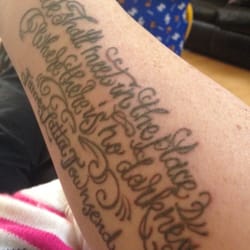 Horseshoe Tattoo - The tattoo in my younger brother's honor, who passed away this month. Thank you, Rachael. I couldn't be more pleased.