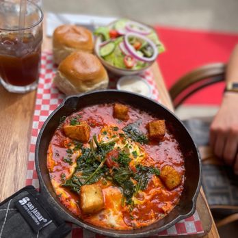 Cafe Landwer - Halloumi Shakshuka - Mediterranean Near Me - Boston, Massachusetts Cafe Landwer - Halloumi Shakshuka - Mediterranean Near Me - Boston, Massachusetts