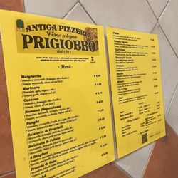 Antica Pizzeria Prigiobbo - Menu