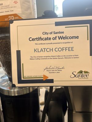 Menu photo 5 Klatch Coffee Santee, CA