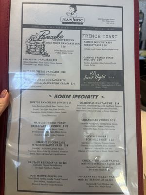Menu photo 4 Plain Jane San Francisco, CA