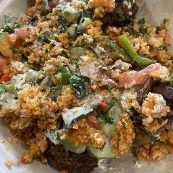 mezeh - Grain bowl after mixing all of the ingredients - Mediterranean Near Me - Fairfax, Virginia
