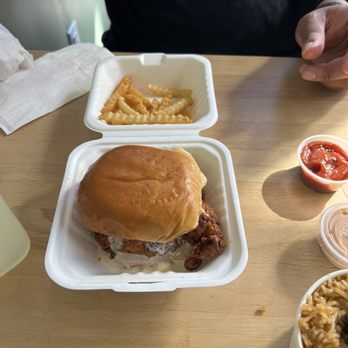 Queen Mother’s Kitchen - Honey butter chicken sandwich with fries... AMAZING - Sandwiches Near Me - Arlington, Virginia Queen Mother’s Kitchen - Honey butter chicken sandwich with fries... AMAZING - Sandwiches Near Me - Arlington, Virginia