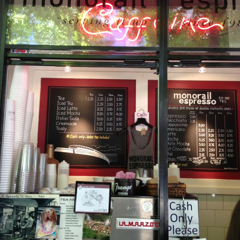 Monorail Espresso - Cash only! - Coffee & Tea Near Me - Seattle, Washington Monorail Espresso - Cash only! - Coffee & Tea Near Me - Seattle, Washington