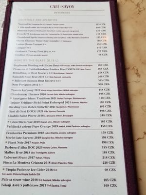 Menu photo 8 Café Savoy Prague, PR